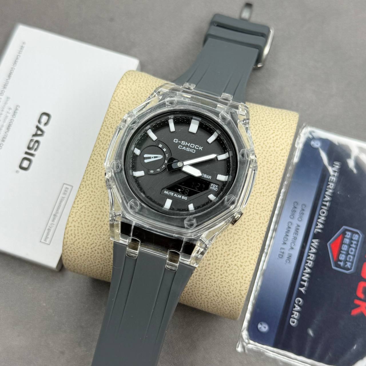 ساعت مچی کاسیو جی شاک طوسی دودی GA-2100 G-Shock