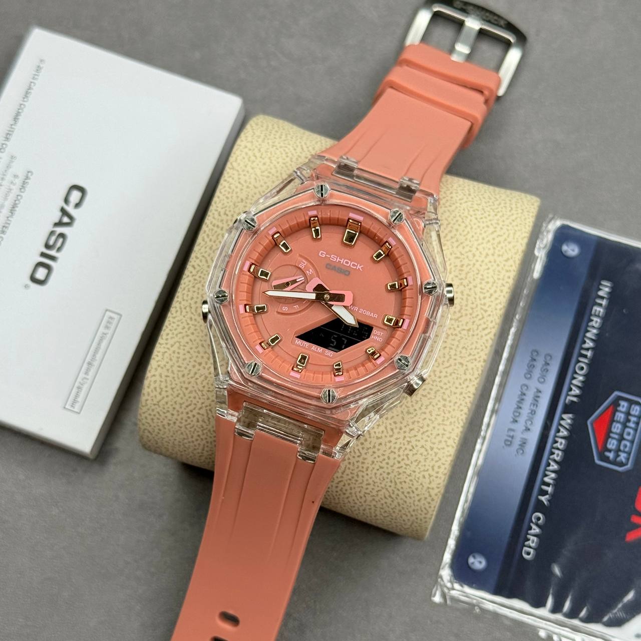 ساعت مچی کاسیو جی شاک صورتی GA-2100 G-Shock