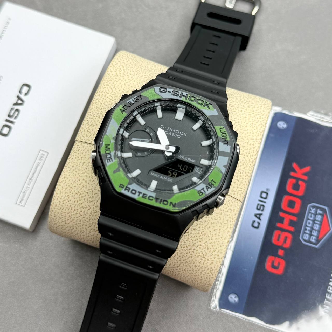 ساعت مچی کاسیو جی شاک مشکی چریکی ۲  GA-2100 G-Shock