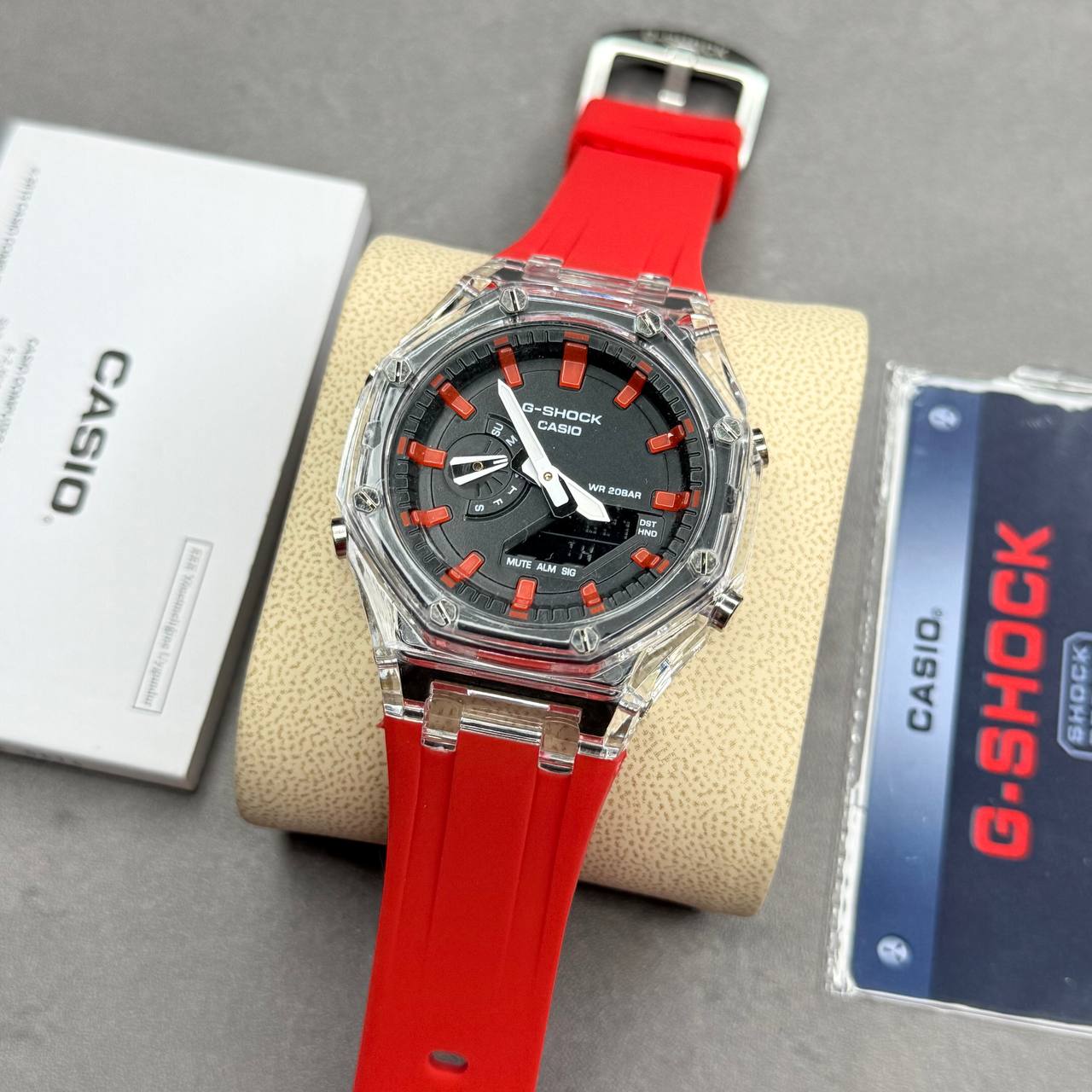 ساعت مچی کاسیو جی شاک رنگ قرمز  GA-2100 G-Shock