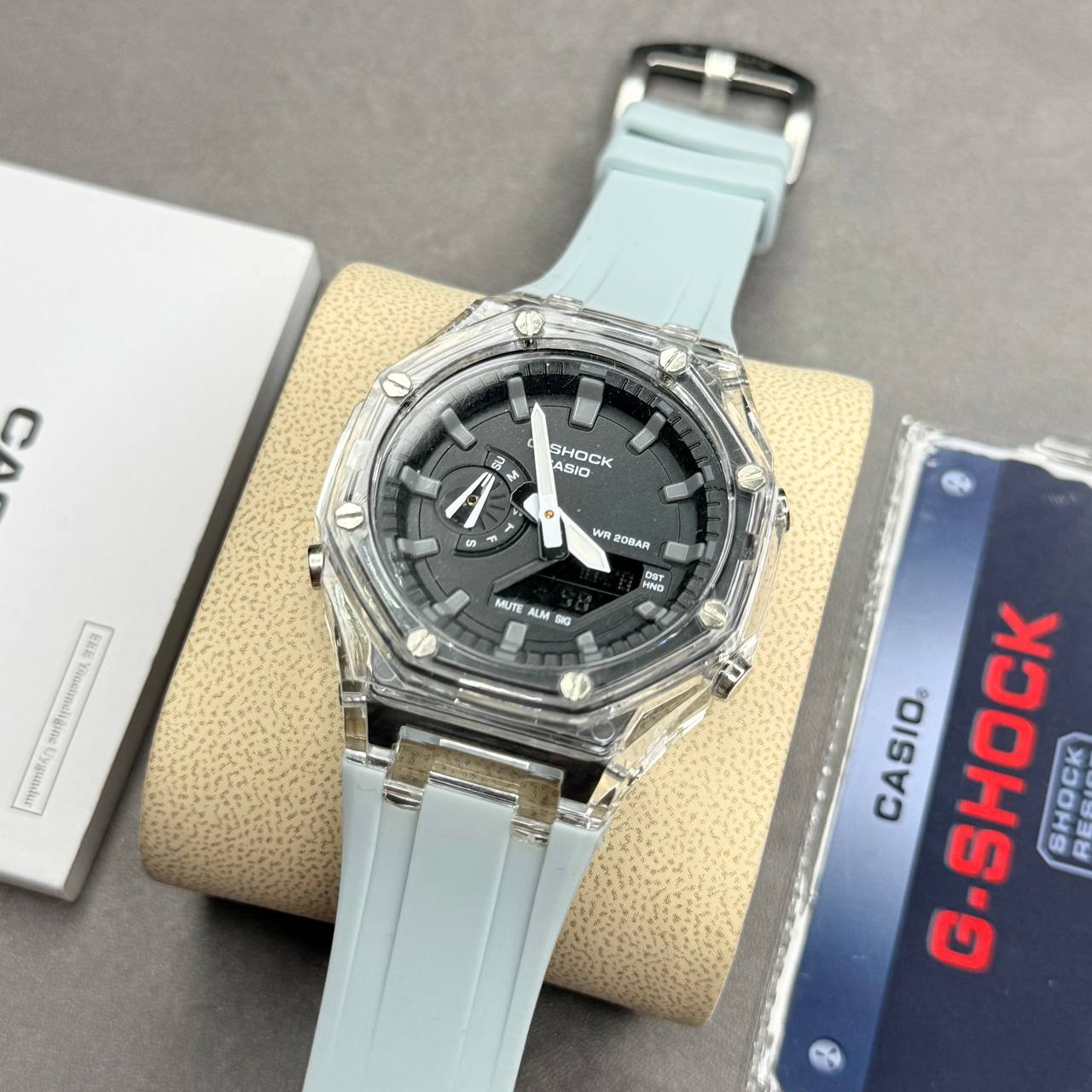 ساعت مچی کاسیو جی شاک آبی مه الود GA-2100 G-Shock