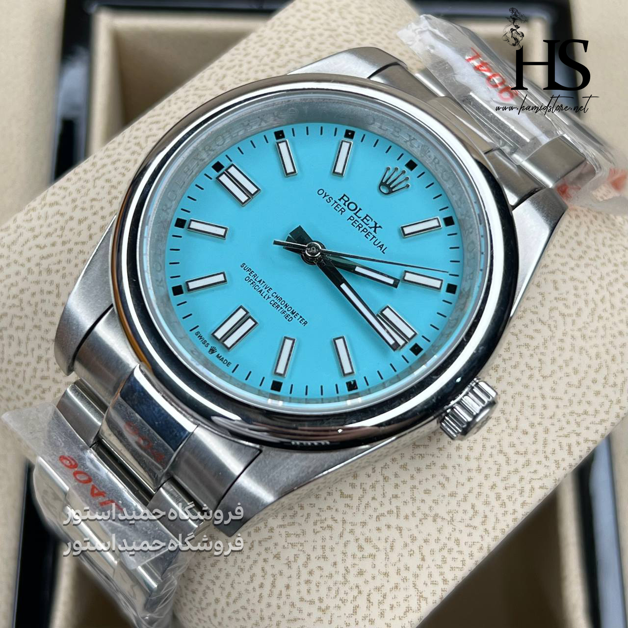 ساعت مچی رولکس مردانه اویستر پرپچوال اتوماتیک آبی ROLEX oyster perpetual blue