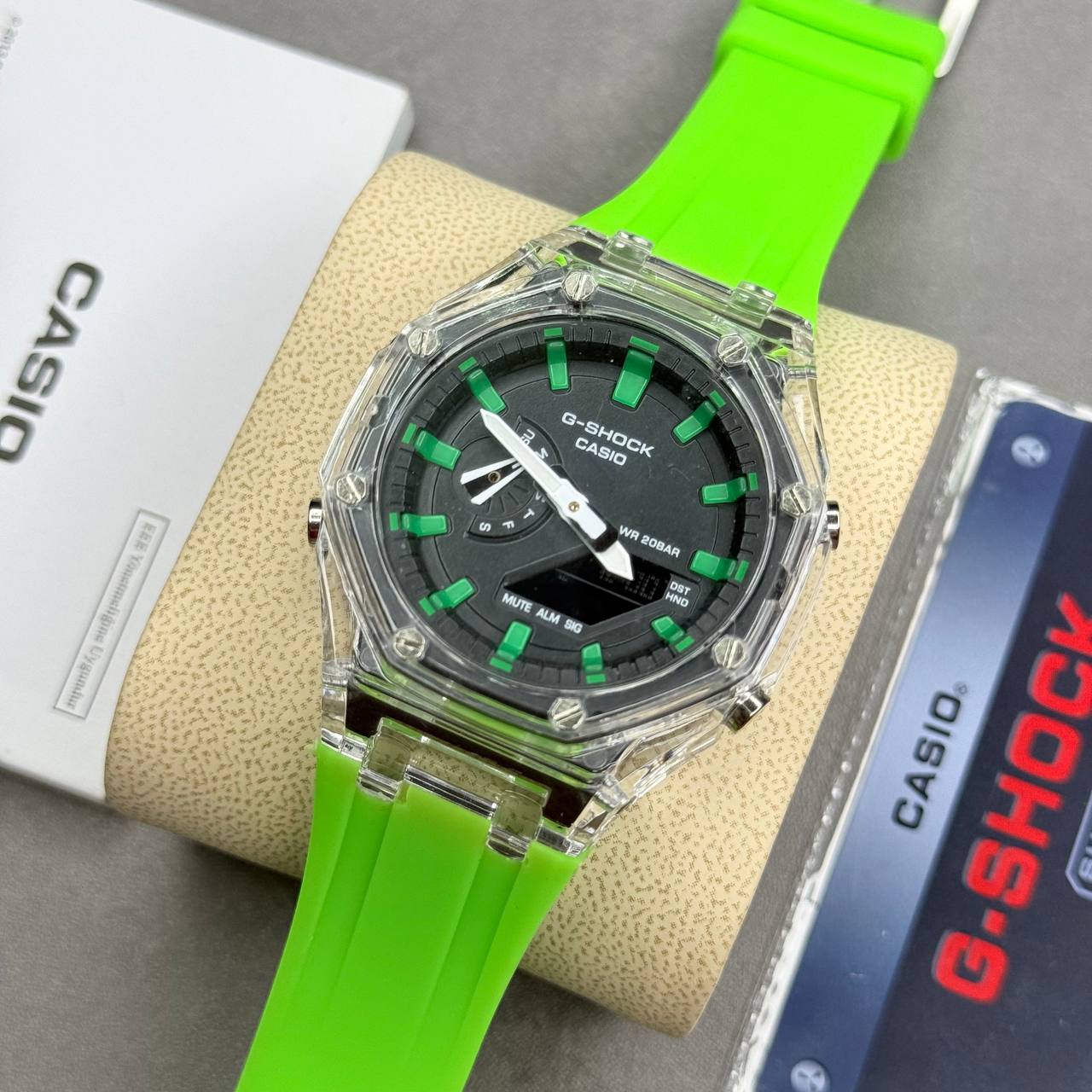 ساعت مچی کاسیو جی شاک سبز فسفری GA-2100 G-Shock