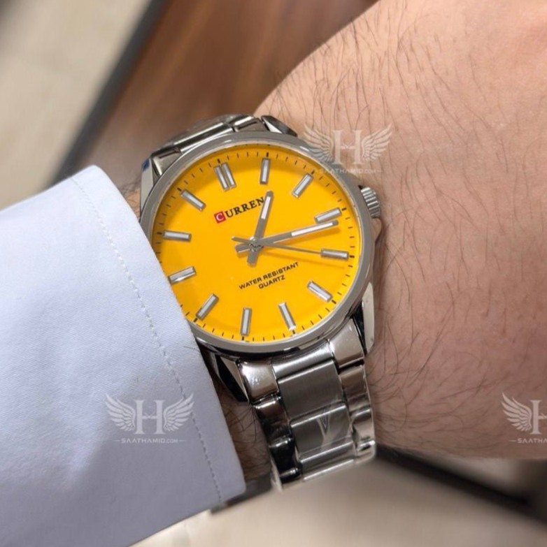 ساعت مچی مردانه اورجینال کارن بند استیل CURREN 9090