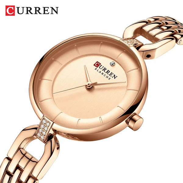 ساعت مچی زنانه اورجینال کارن بند استیل CURREN 9052