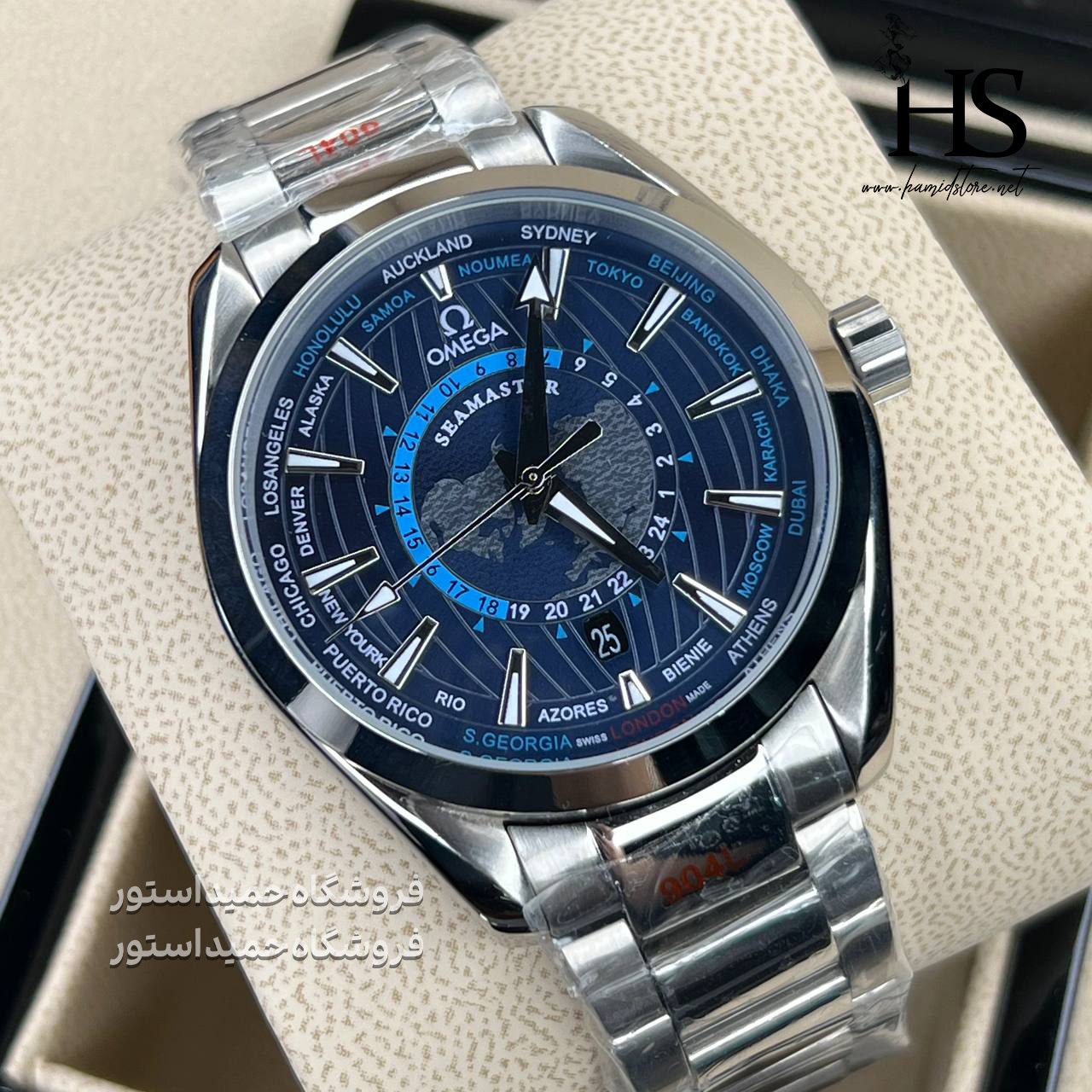 ساعت مچی امگا سی مستر کره زمین اتوماتیک Omega Seamaster earth
