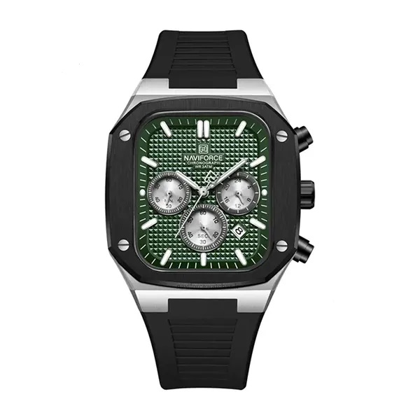 ساعت مچی عقربه ای مردانه NAVIFORCE نیوی فورس مدل SGNB صفحه سبز ا NF8037