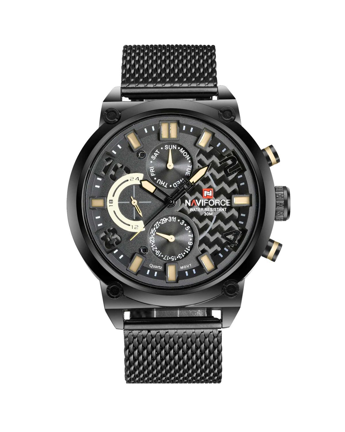 ساعت مچی مردانه ناوی فورس NAVIFORCE NF9068S B/W/B