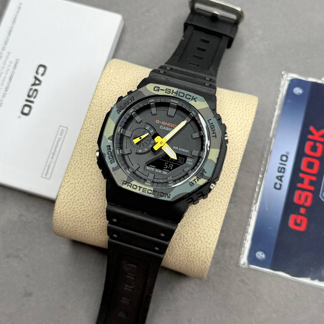 ساعت مچی کاسیو جی شاک رنگ مشکی چریکی GA-2100 G-Shock