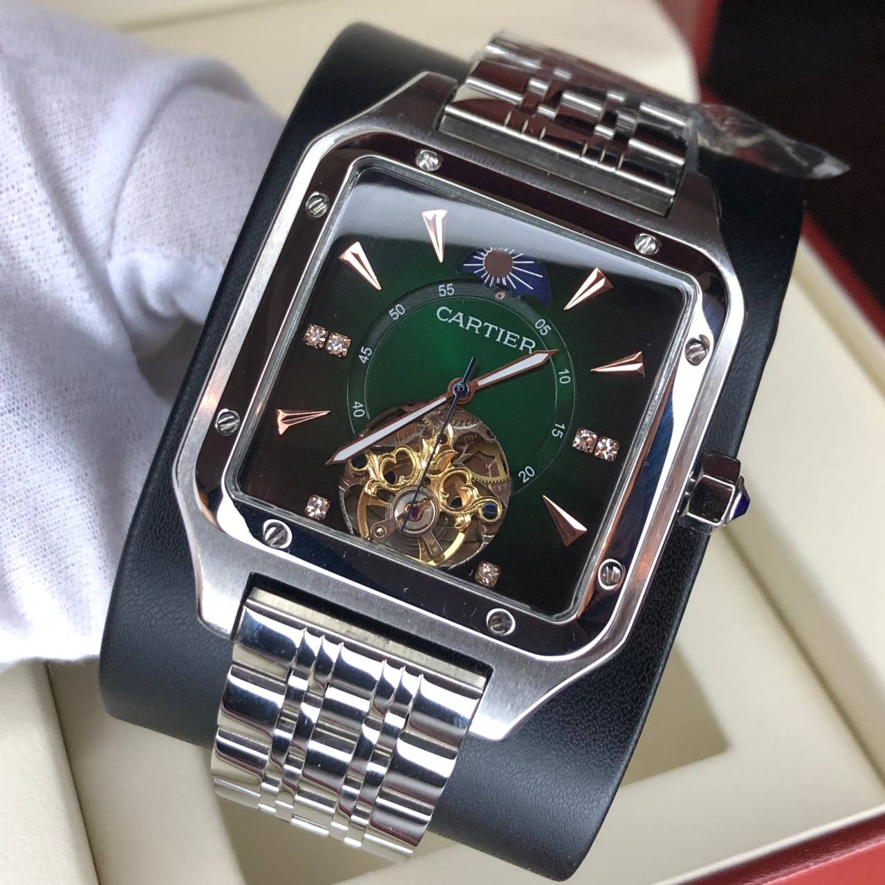 ساعت کارتیر سانتوس مردانه فلزی سیلور اتومات cs138|