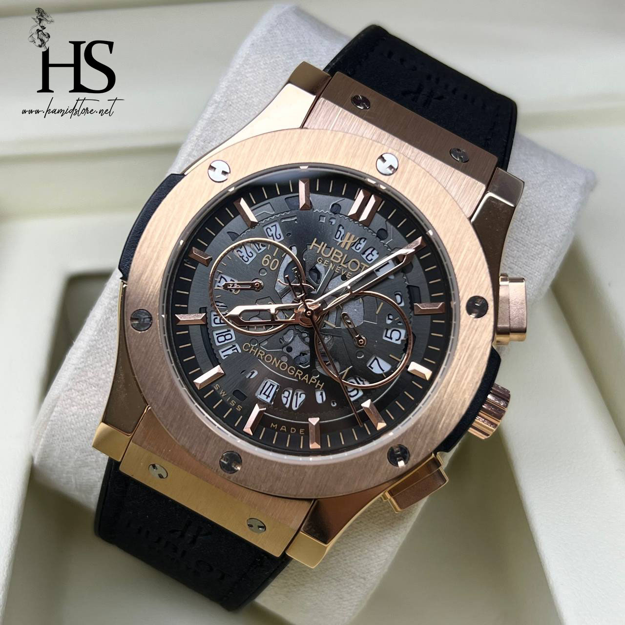 ساعت مچی هابلوت کرنوگراف روز شمار اسکلتون HUBLOT BIG BANG